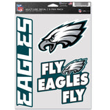 Philadelphia Eagles Decal Multi Use Fan 3 Pack-0