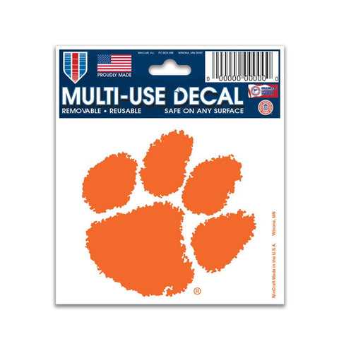 Clemson Tigers Decal 3x4 Multi Use Color-0