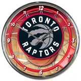 Toronto Raptors Clock Round Wall Style Chrome-0