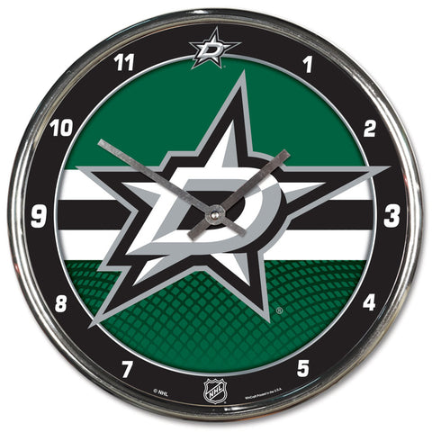 Dallas Stars Round Chrome Wall Clock-0