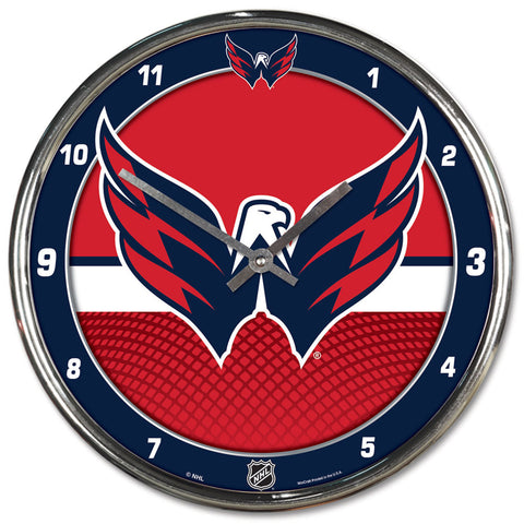 Washington Capitals Clock Round Wall Style Chrome-0