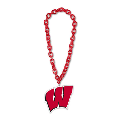 Wisconsin Badgers Necklace Big Fan Chain-0