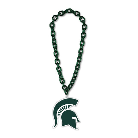 Michigan State Spartans Necklace Big Fan Chain-0