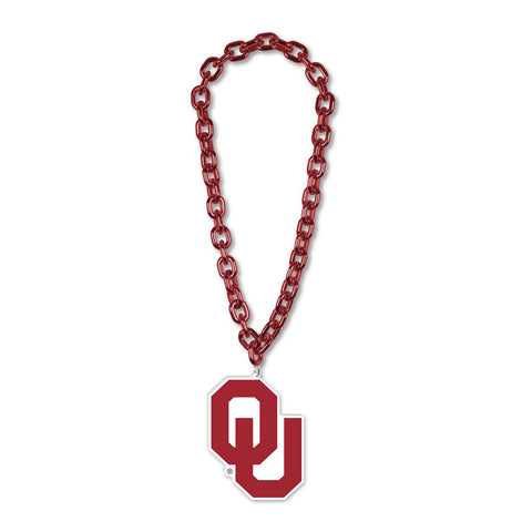 Oklahoma Sooners Necklace Big Fan Chain-0