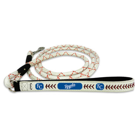 Kansas City Royals Pet Leash Frozen Rope Baseball Leather Size Large CO-0