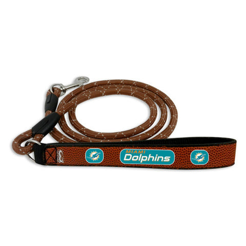 Miami Dolphins Pet Leash Leather Frozen Rope Football Size Large CO-0