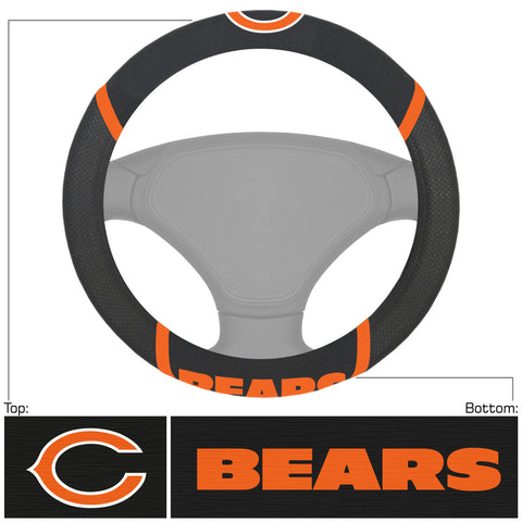 Chicago Bears Steering Wheel Cover Mesh/Stitched-0