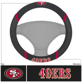 San Francisco 49ers Steering Wheel Cover Mesh/Stitched-0