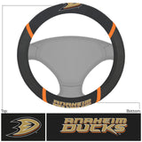 Anaheim Ducks Steering Wheel Cover Mesh/Stitched-0