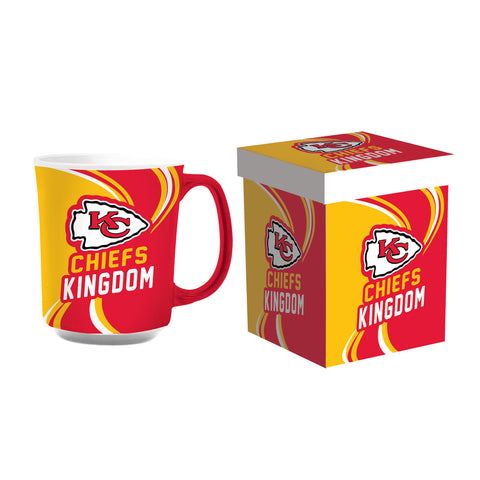 Kansas City Chiefs Coffee Mug 14oz Ceramic with Matching Box-0