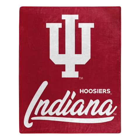 Indiana Hoosiers Blanket 50x60 Raschel Signature Design-0