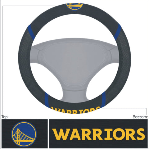 Golden State Warriors Steering Wheel Cover Mesh/Stitched-0