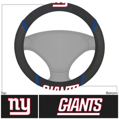 New York Giants Steering Wheel Cover Mesh/Stitched-0