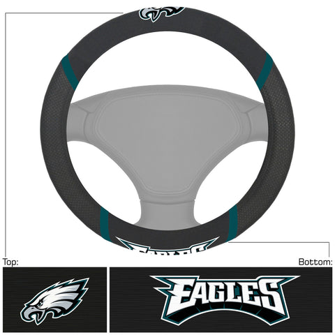 Philadelphia Eagles Steering Wheel Cover Mesh/Stitched-0