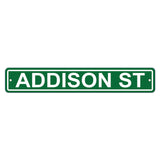 Chicago Cubs Sign 4x24 Plastic Street Style Addison Street CO-0