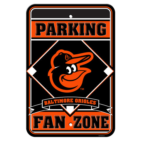 Baltimore Orioles Sign 12x18 Plastic Fan Zone Parking Style CO-0