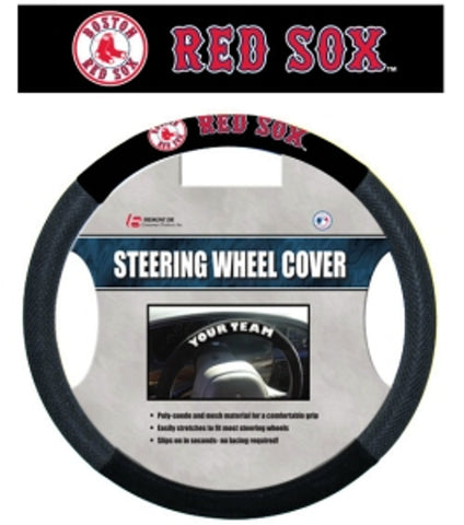 Boston Red Sox Steering Wheel Cover Mesh Style CO-0