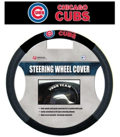 Chicago Cubs Steering Wheel Cover Mesh Style CO-0