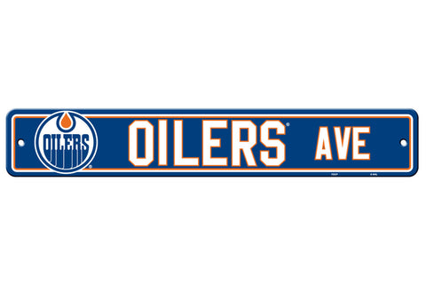 Edmonton Oilers Sign 4x24 Plastic Street Style CO-0