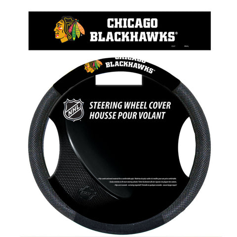 Chicago Blackhawks Steering Wheel Cover Mesh Style CO-0