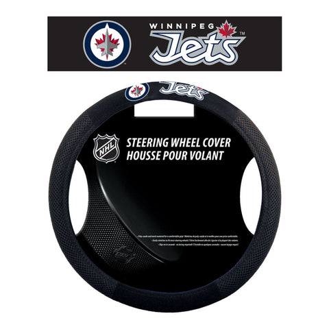 Winnipeg Jets Steering Wheel Cover Mesh Style CO-0