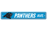 Carolina Panthers Sign 4x24 Plastic Street Style - Special Order-0