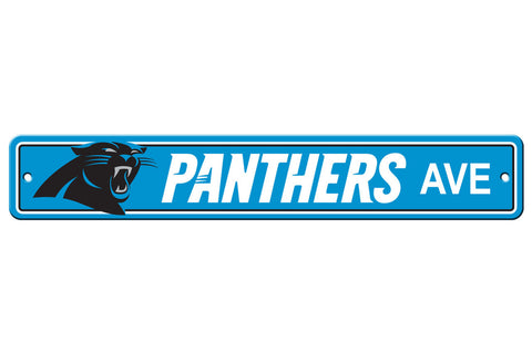 Carolina Panthers Sign 4x24 Plastic Street Style - Special Order-0