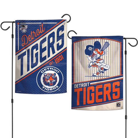 Detroit Tigers Flag 12x18 Garden Style 2 Sided Cooperstown-0