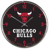 Chicago Bulls Clock Round Wall Style Chrome-0