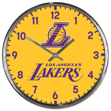 Los Angeles Lakers Clock Round Wall Style Chrome-0