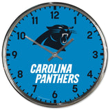 Carolina Panthers Round Chrome Wall Clock-0