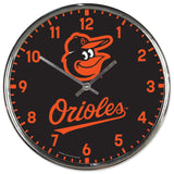 Baltimore Orioles Clock Round Wall Style Chrome-0