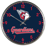 Cleveland Guardians Clock Round Wall Style Chrome-0