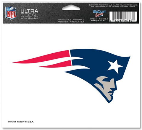 New England Patriots Decal 5x6 Ultra Color-0