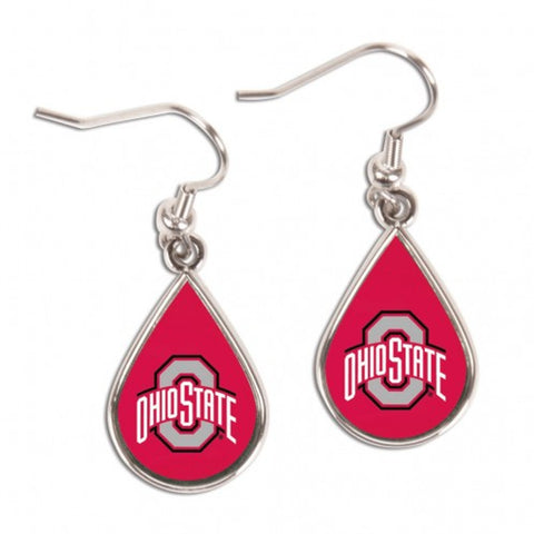 Ohio State Buckeyes Earrings Tear Drop Style - Special Order-0