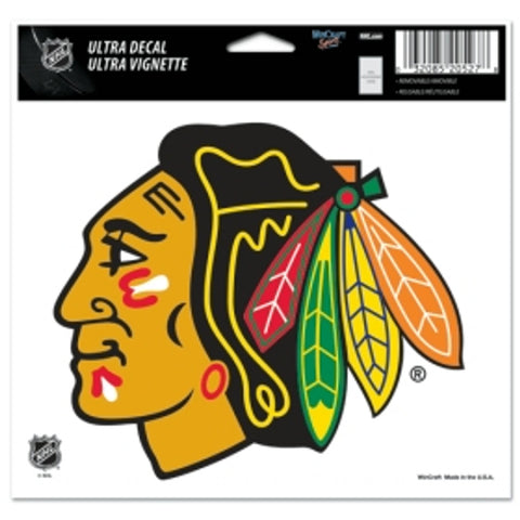 Chicago Blackhawks Decal 5x6 Ultra Color-0