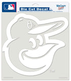 Baltimore Orioles Decal 8x8 Die Cut White-0