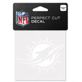 Miami Dolphins Decal 4x4 Perfect Cut White-0