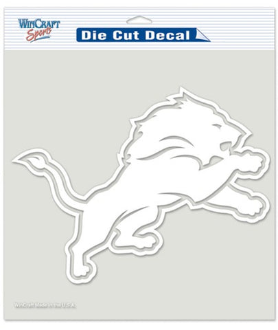 Detroit Lions Decal 8x8 Die Cut White-0