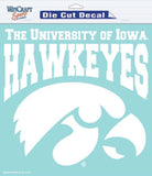 Iowa Hawkeyes Decal 8x8 Die Cut White-0