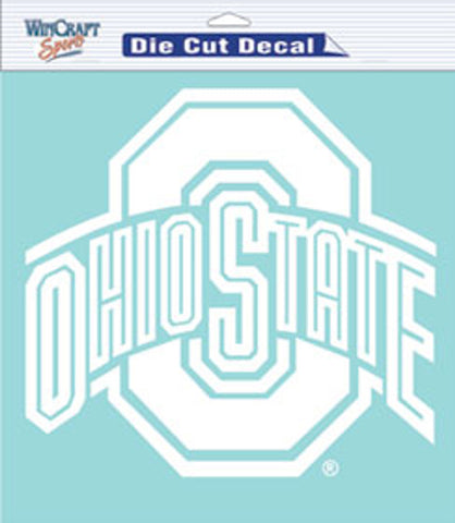 Ohio State Buckeyes Decal 8x8 Die Cut White-0