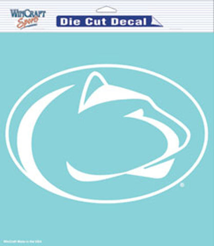 Penn State Nittany Lions Decal 8x8 Die Cut White-0