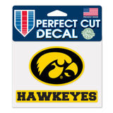 Iowa Hawkeyes Decal 4.5x5.75 Perfect Cut Color-0