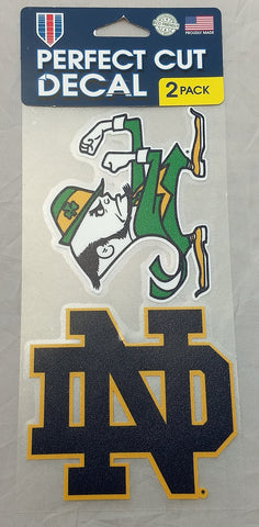 Notre Dame Fighting Irish Set of 2 Die Cut Decals-0