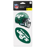 New York Jets Decal 4x4 Perfect Cut Set of 2 - Special Order-0