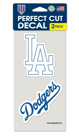 Los Angeles Dodgers Set of 2 Die Cut Decals-0