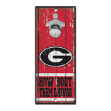 Georgia Bulldogs Sign Wood 5x11 Bottle Opener-0