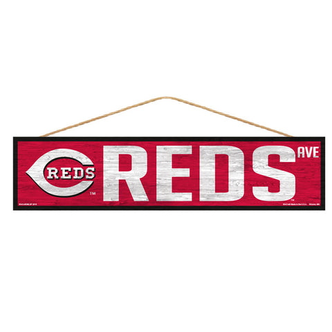 Cincinnati Reds Sign 4x17 Wood Avenue Design-0