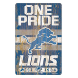 Detroit Lions Sign 11x17 Wood Slogan Design-0