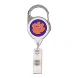 Clemson Tigers Retractable Premium Badge Holder-0